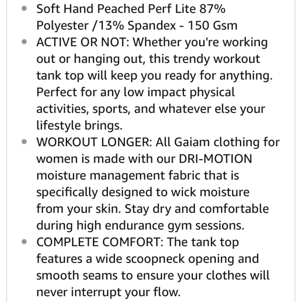 Gaiam  Women's Flowy Yoga Tank Top. New w/ tag. 2X - Picture 4 of 4